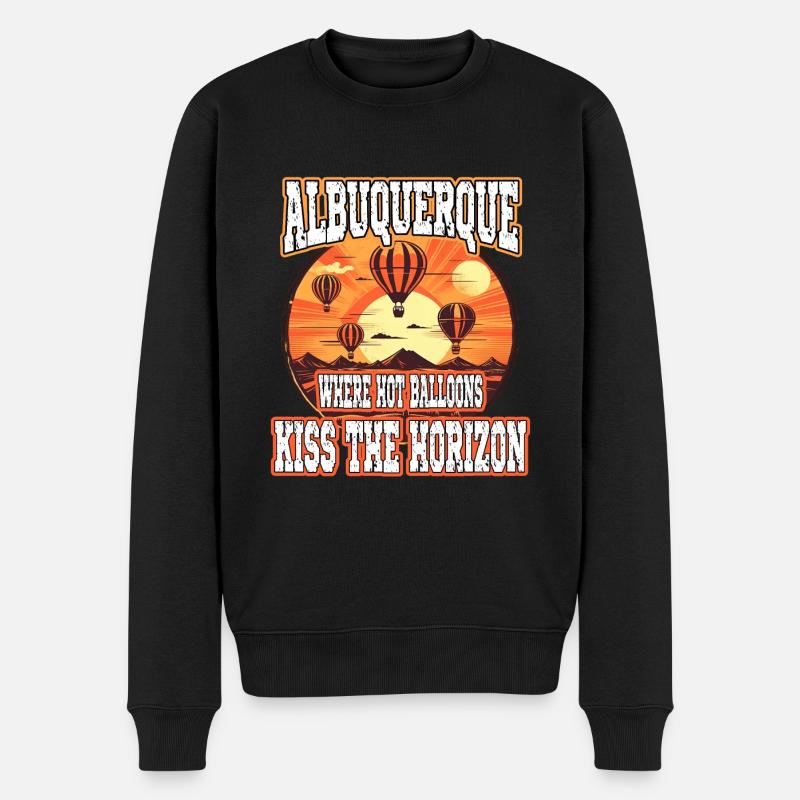 Albuquerque Ballon New Mexico Heißluftballon - Männer Premium Bio Pullover - Schwarz