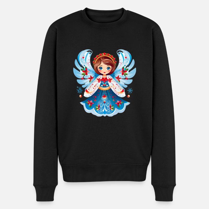 Russische Tradition Weihnachten - Männer Premium Bio Pullover - Schwarz