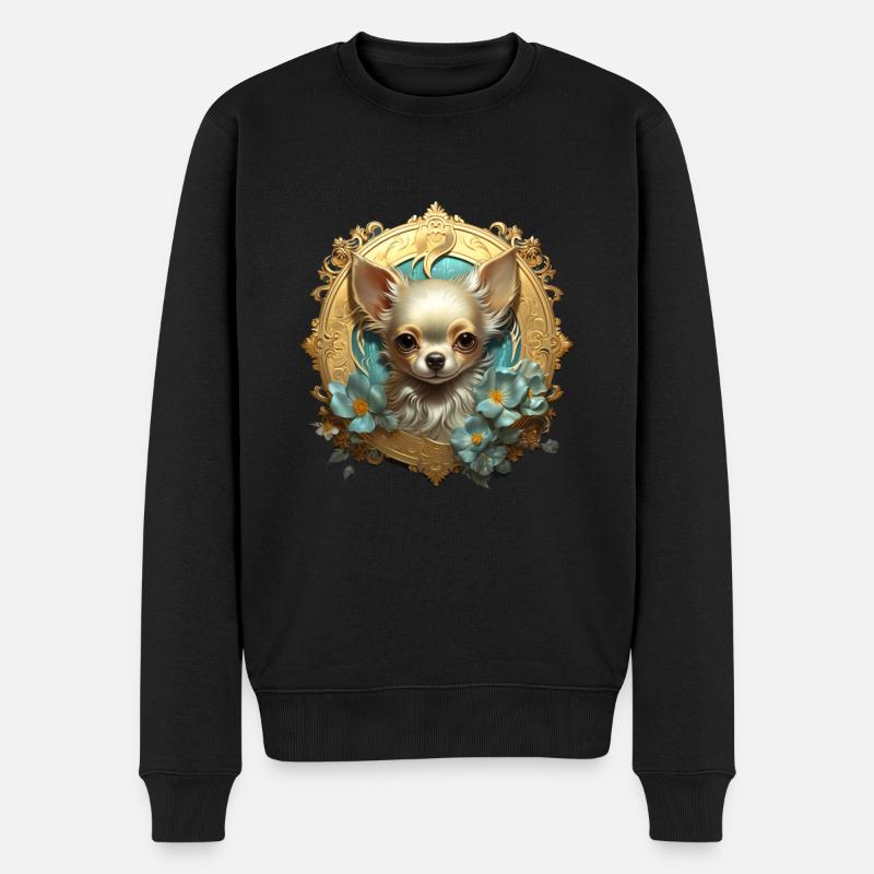 Chihuahua Hund Hunderasse - Männer Premium Bio Pullover - Schwarz