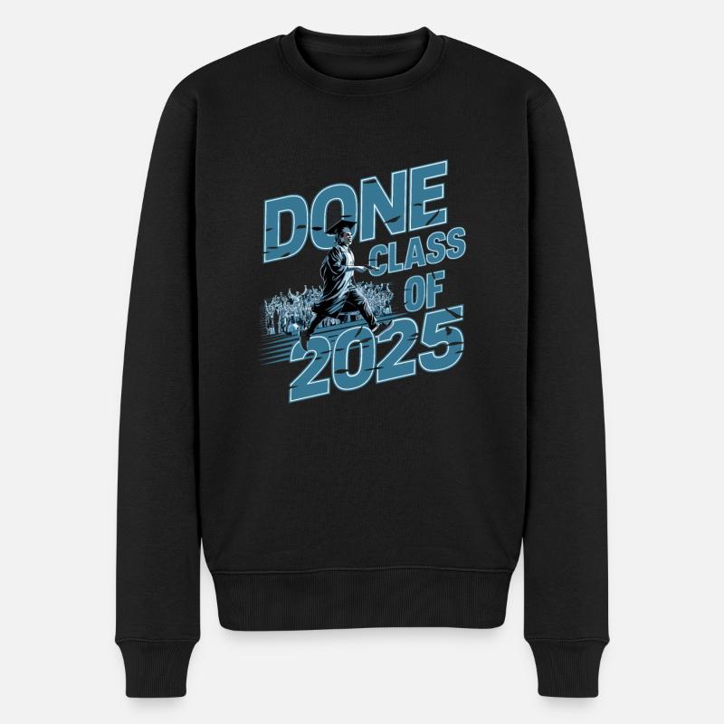 Schule Studuim Abschlussfeier Bestanden 2025 - Männer Premium Bio Pullover - Schwarz