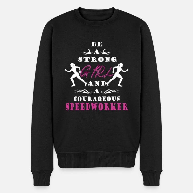 Marathon - Männer Premium Bio Pullover - Schwarz