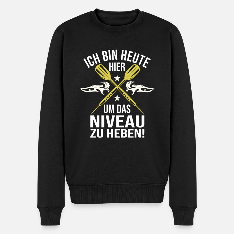 Dart - Männer Premium Bio Pullover - Schwarz