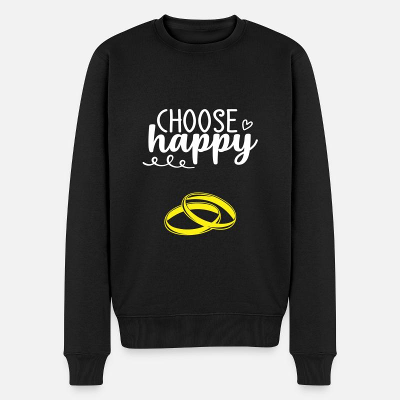Heiraten - Männer Premium Bio Pullover - Schwarz