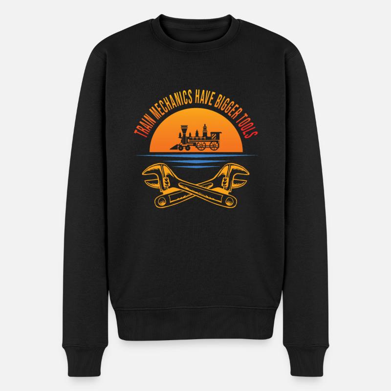 Mécanicien de train - Pull Premium bio Homme - noir