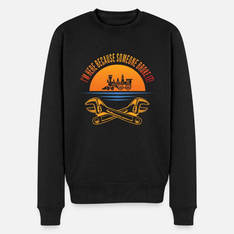 Mécanicien de train - Pull Premium bio Homme - noir