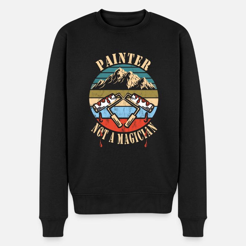Maler - Männer Premium Bio Pullover - Schwarz
