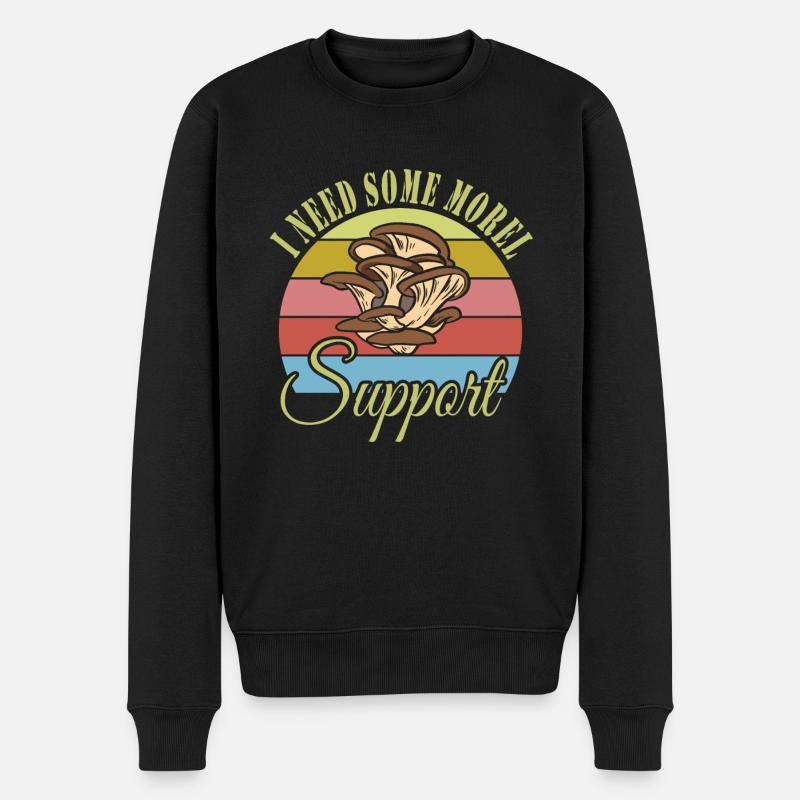 Cueillette de champignons - Pull Premium bio Homme - noir