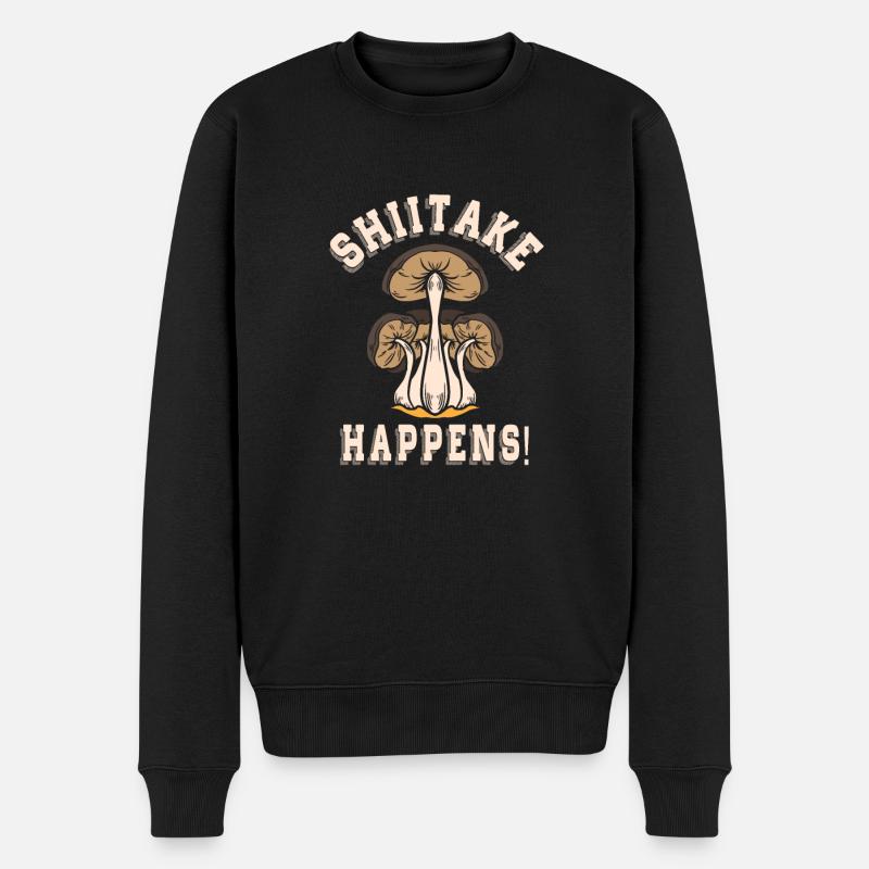 Cueillette de champignons - Pull Premium bio Homme - noir