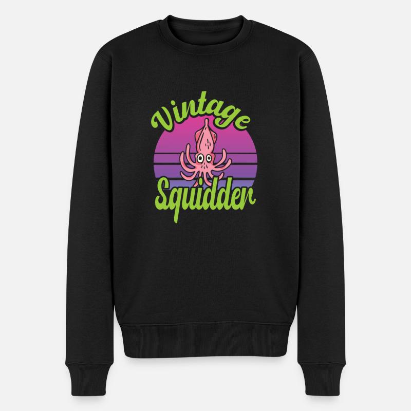 Oktopus - Männer Premium Bio Pullover - Schwarz
