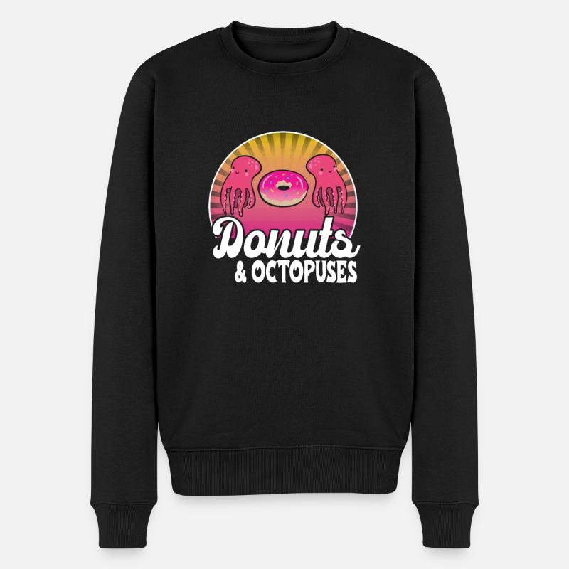 Oktopus - Männer Premium Bio Pullover - Schwarz