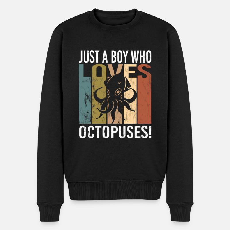 Pieuvre - Pull Premium bio Homme - noir