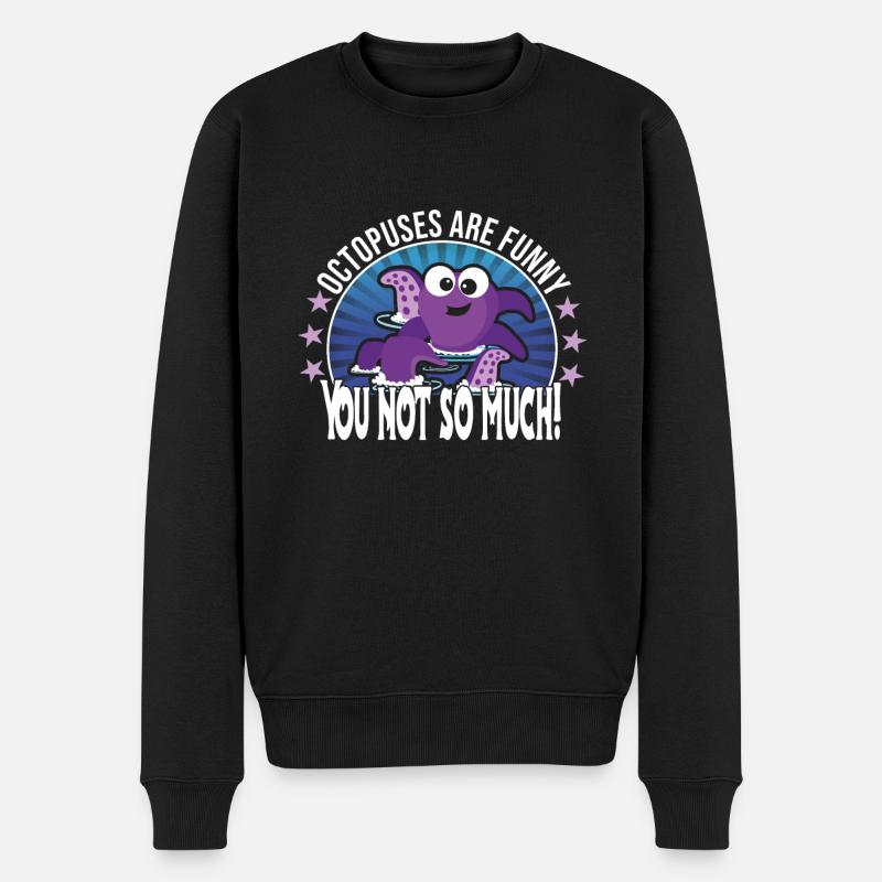 Oktopus - Männer Premium Bio Pullover - Schwarz
