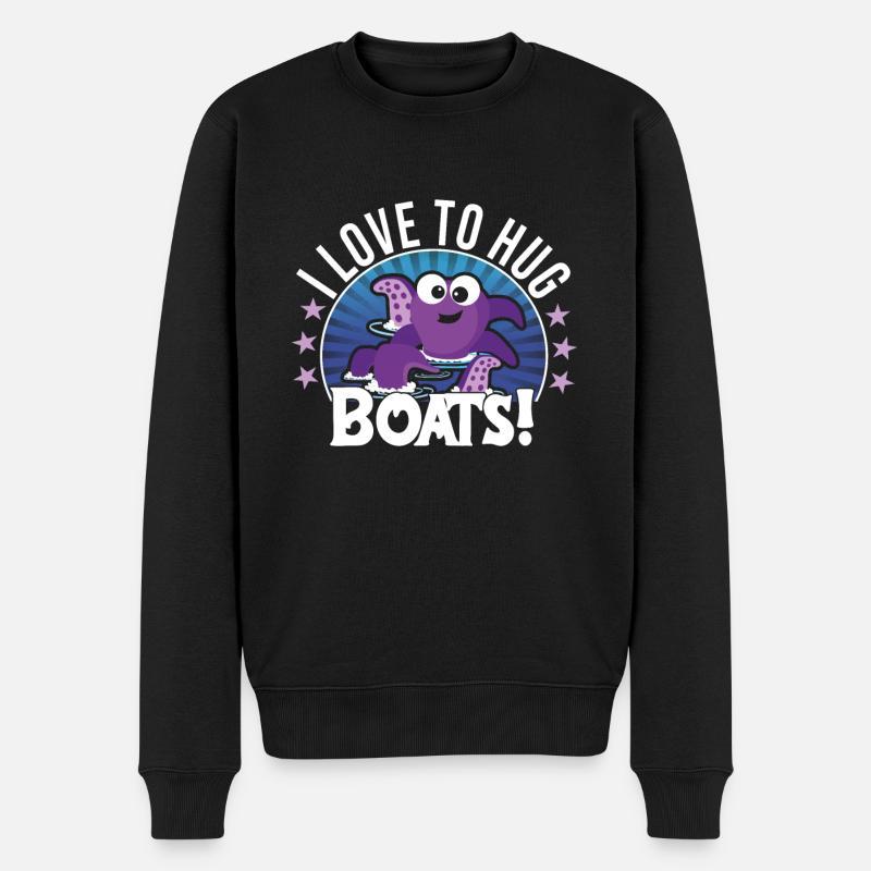 Oktopus - Männer Premium Bio Pullover - Schwarz