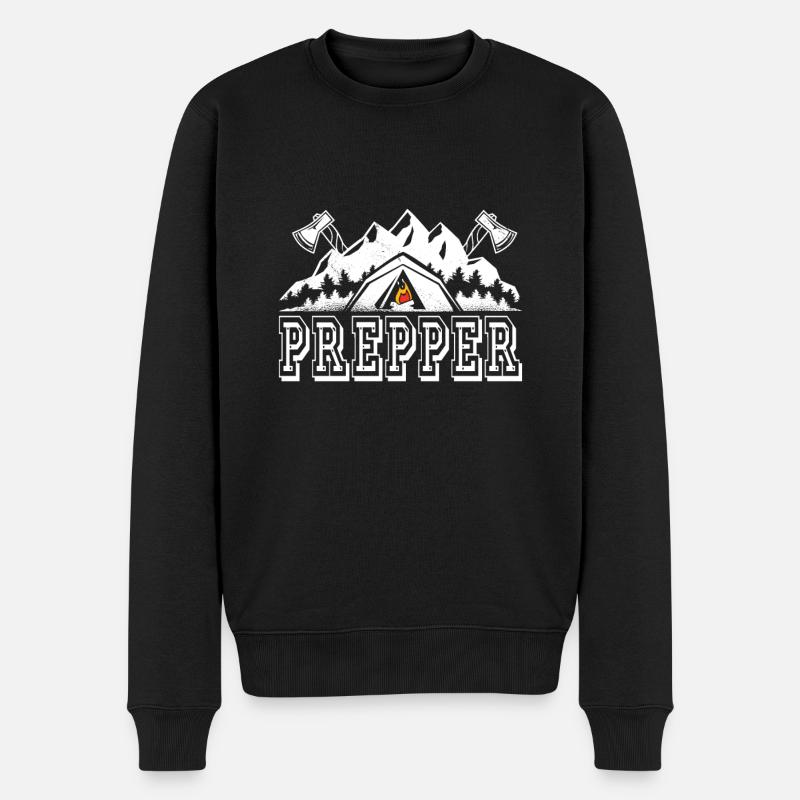 Prepper - Männer Premium Bio Pullover - Schwarz