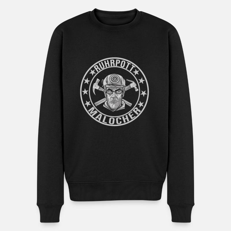 Ruhrpott - Männer Premium Bio Pullover - Schwarz