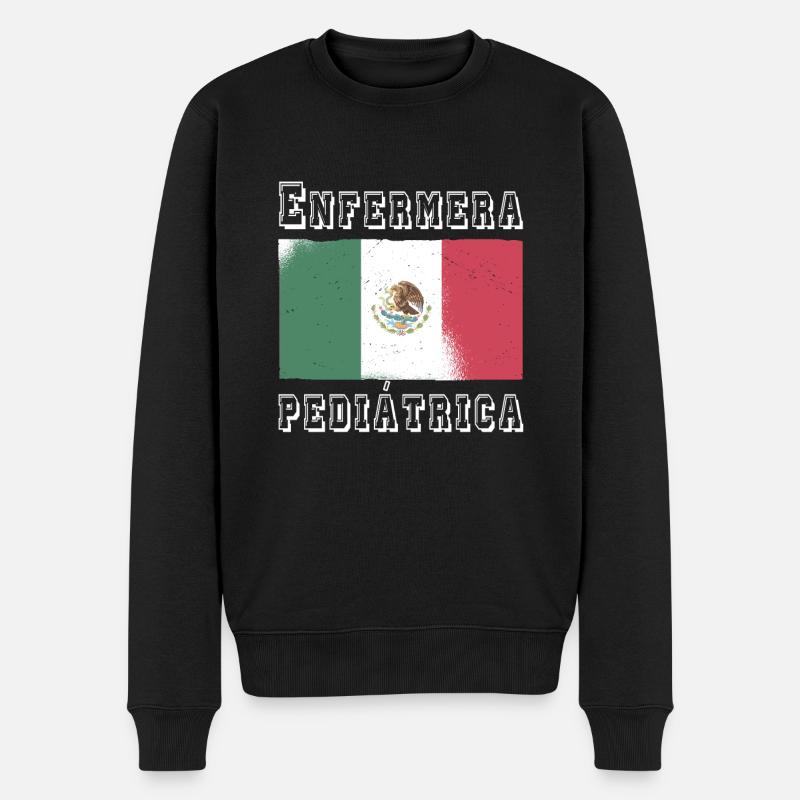 Kinder Krankenschwester - Männer Premium Bio Pullover - Schwarz