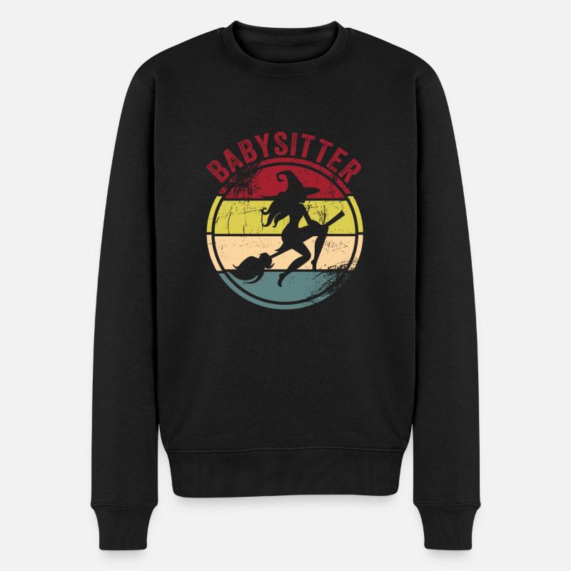 Babysitter - Männer Premium Bio Pullover - Schwarz