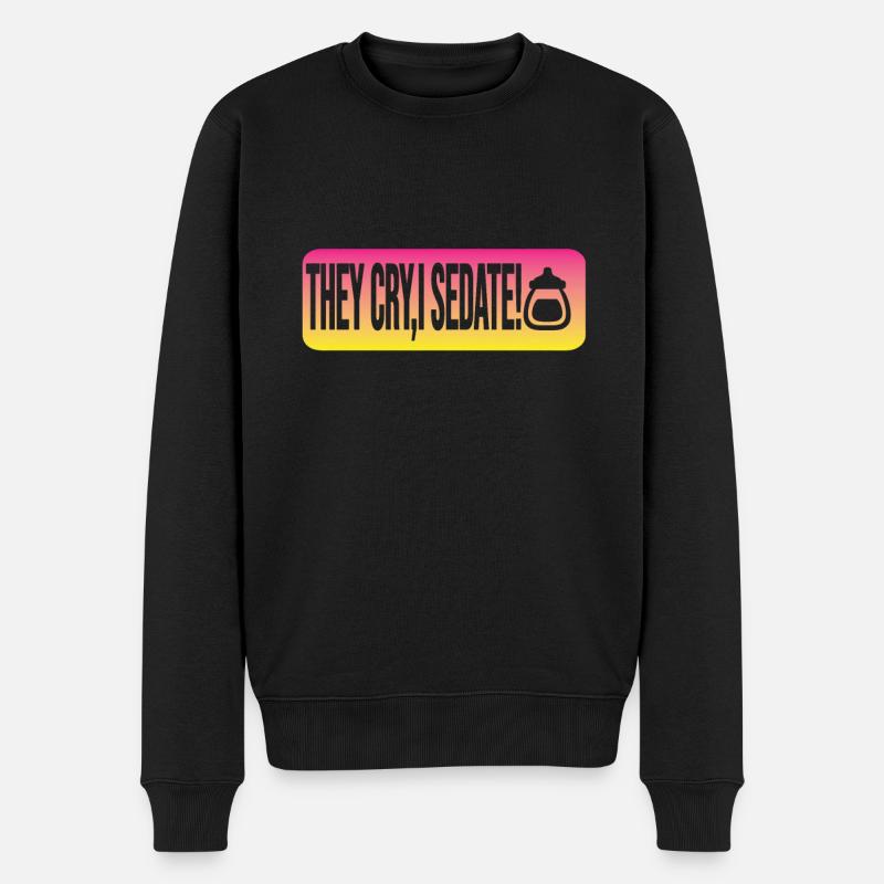 Babysitter - Männer Premium Bio Pullover - Schwarz