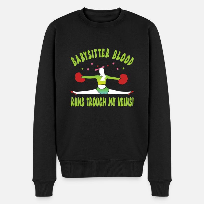 Babysitter - Männer Premium Bio Pullover - Schwarz