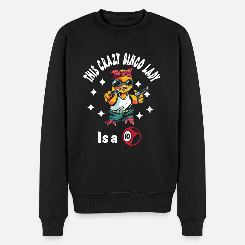 Bingo - Männer Premium Bio Pullover - Schwarz