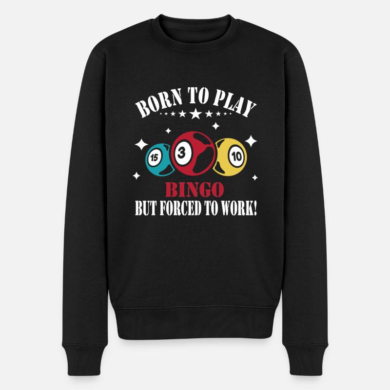 Bingo - Männer Premium Bio Pullover - Schwarz