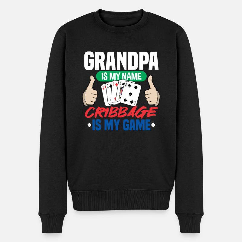 Cribbage - Pull Premium bio Homme - noir