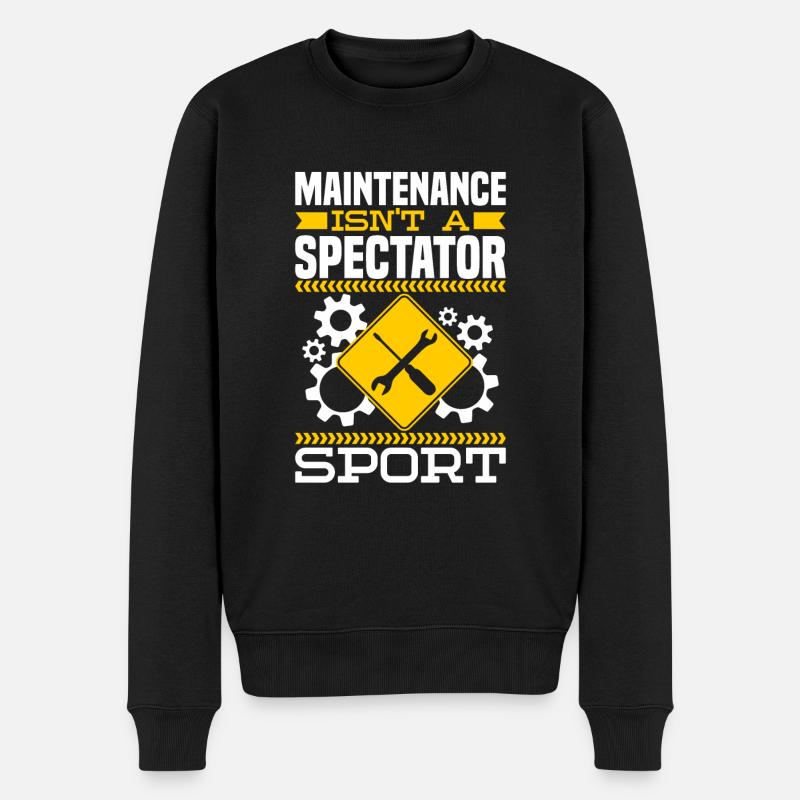 Schlosser - Männer Premium Bio Pullover - Schwarz