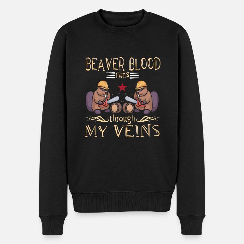 Beaver Nutria - Pull Premium bio Homme - noir