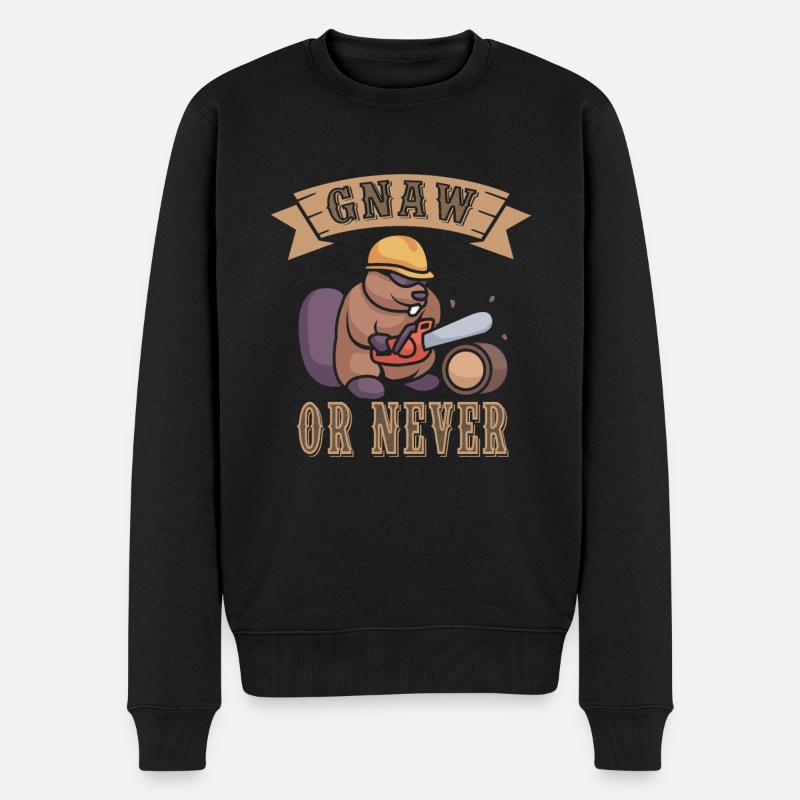 Beaver Nutria - Pull Premium bio Homme - noir