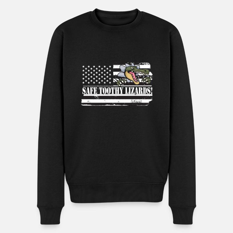 Lézard Gator - Pull Premium bio Homme - noir