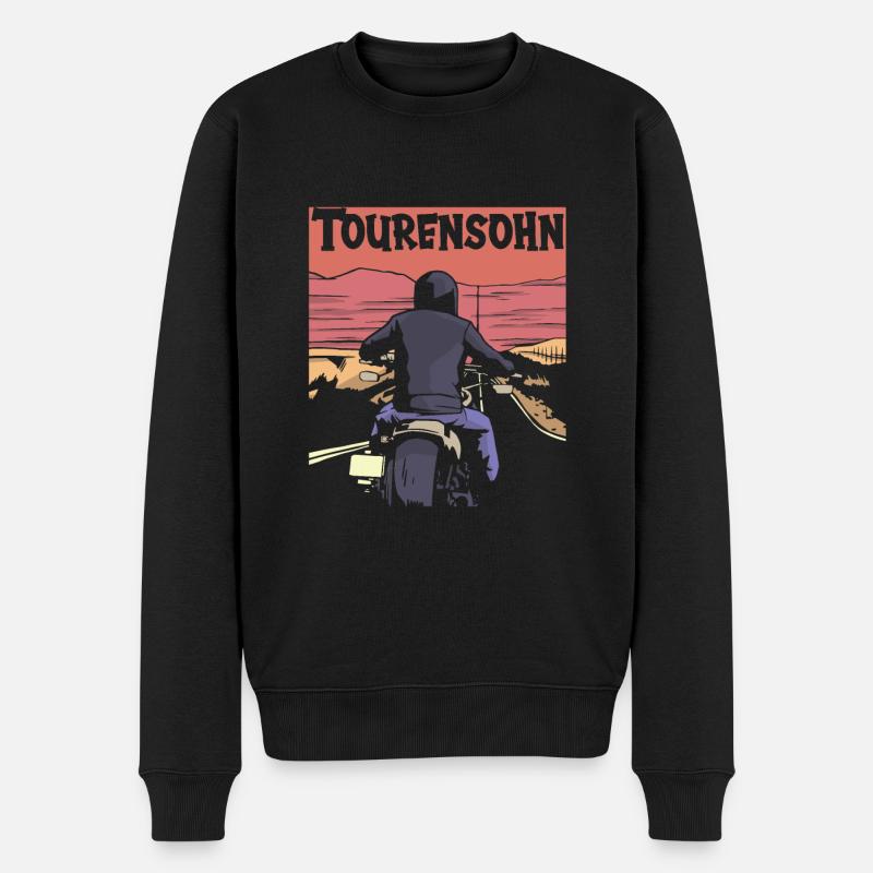 Motorrad - Männer Premium Bio Pullover - Schwarz