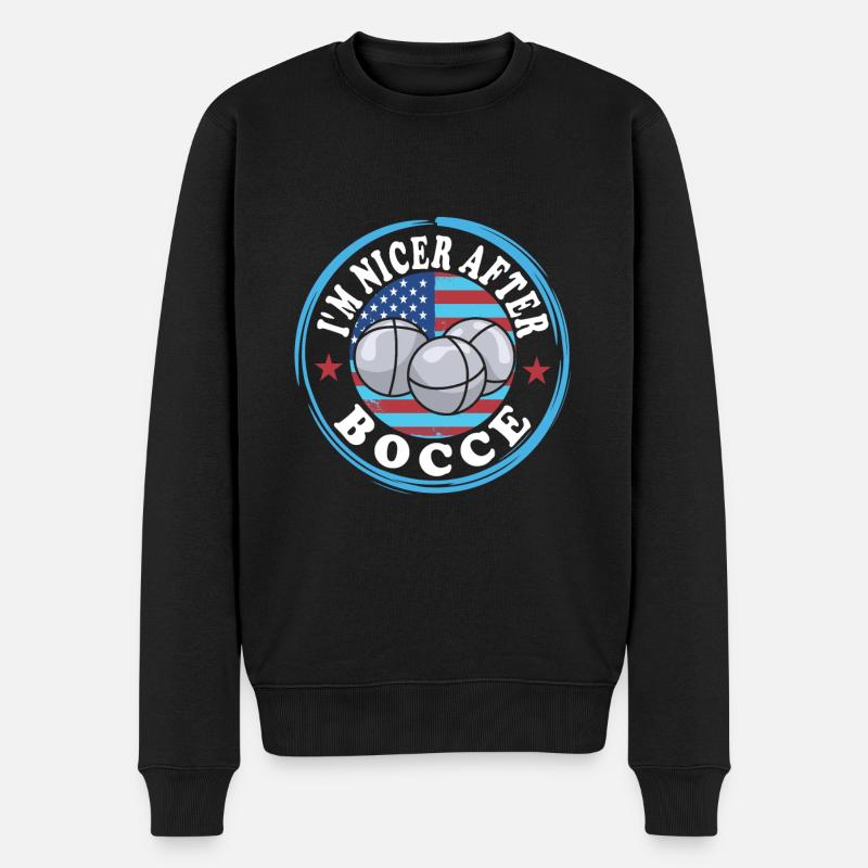Bocce - Männer Premium Bio Pullover - Schwarz