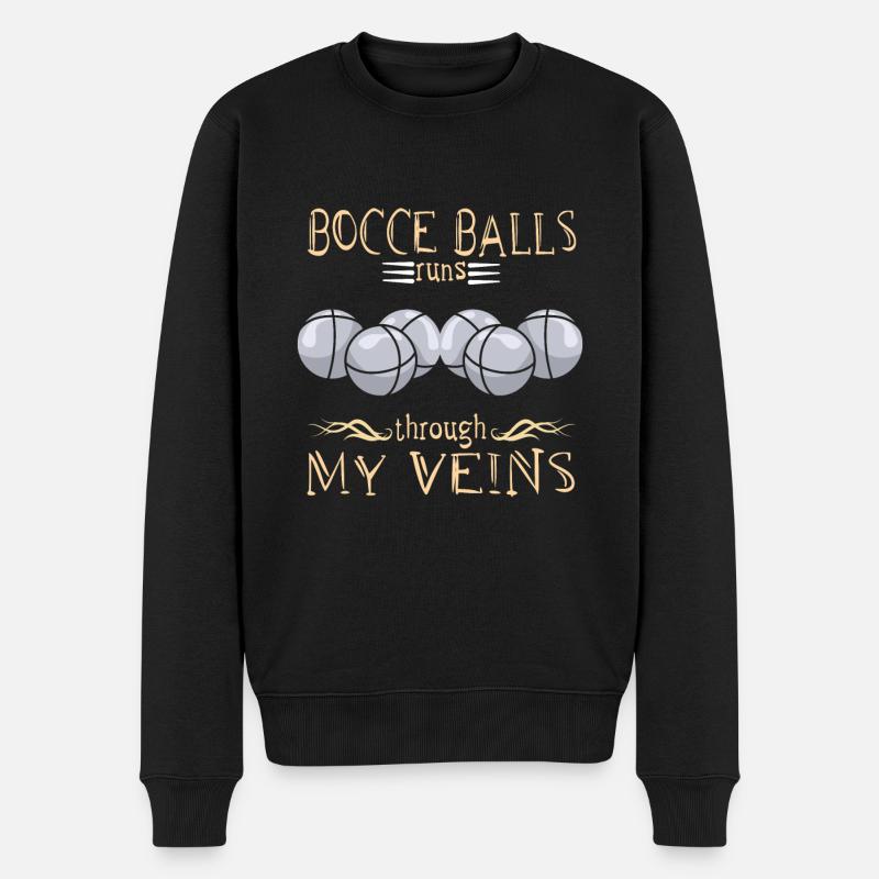 Bocce - Männer Premium Bio Pullover - Schwarz