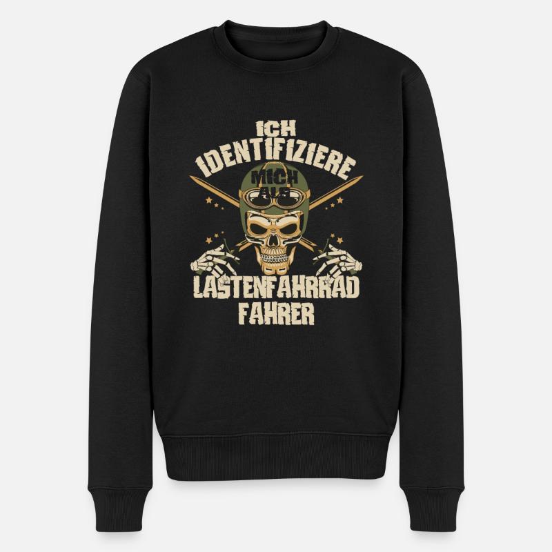 Motorradfahrer - Männer Premium Bio Pullover - Schwarz