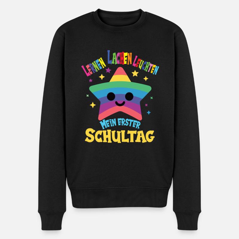 Schulkind - Männer Premium Bio Pullover - Schwarz