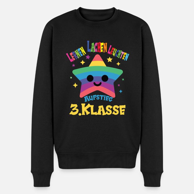 3. Schuljahr - Männer Premium Bio Pullover - Schwarz