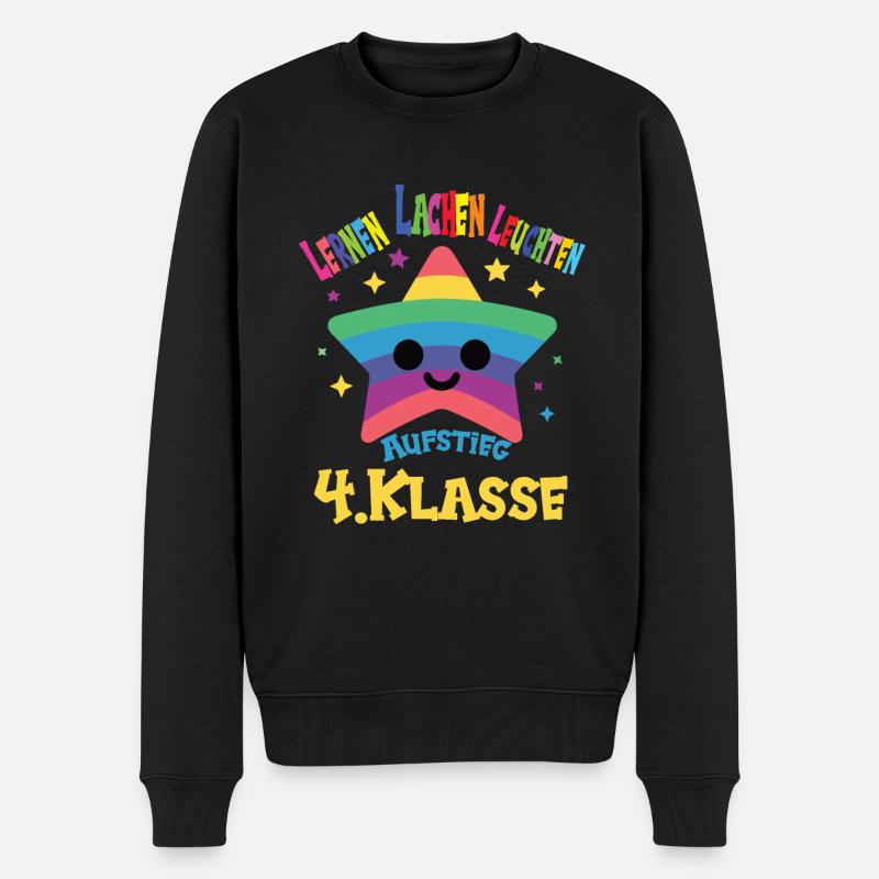 4. Schuljahr - Männer Premium Bio Pullover - Schwarz