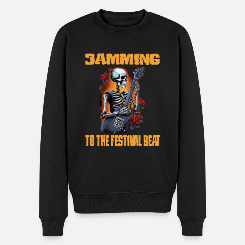 Festival - Männer Premium Bio Pullover - Schwarz
