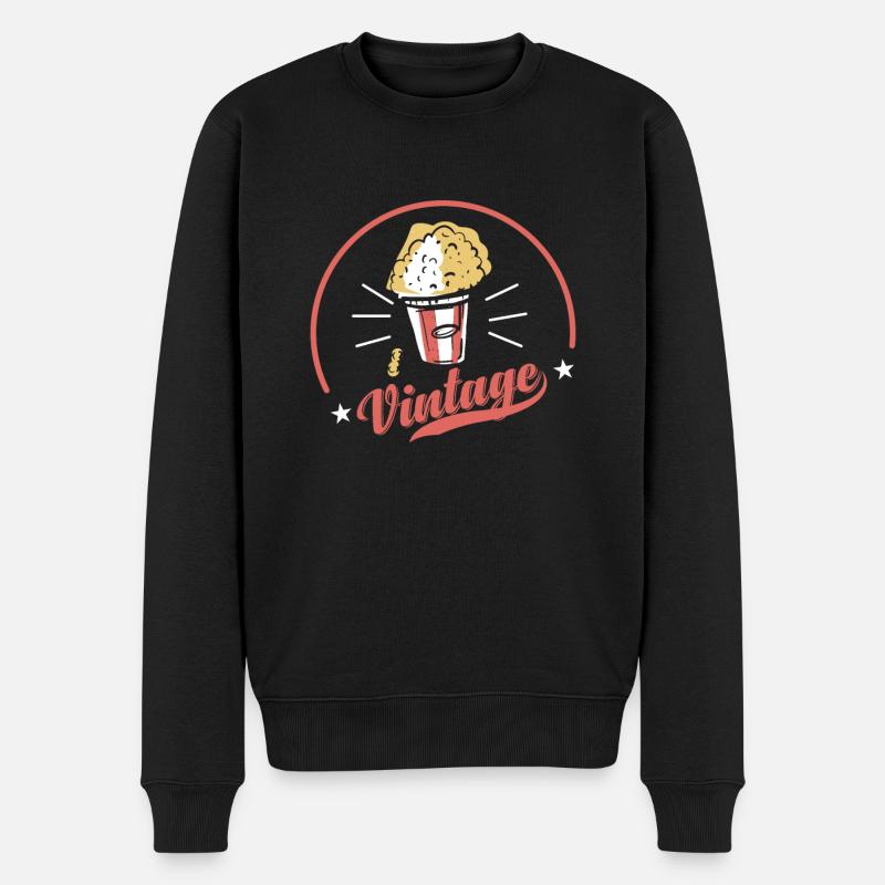 Alte Filme - Männer Premium Bio Pullover - Schwarz