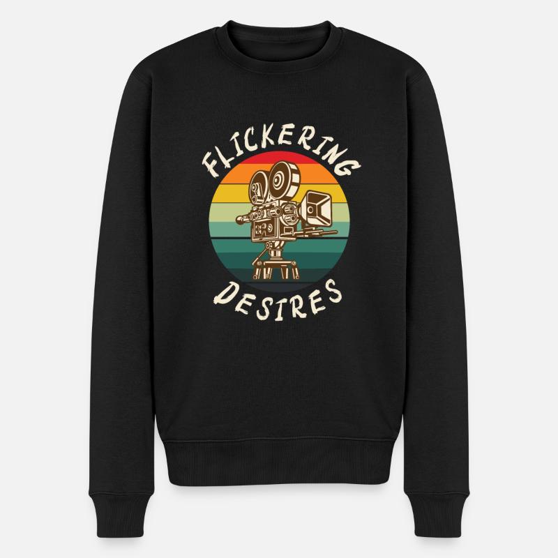 Alte Filme - Männer Premium Bio Pullover - Schwarz