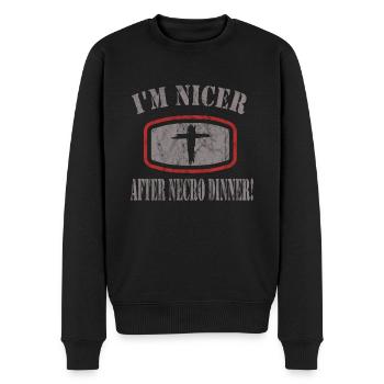 Goth Emo - Men's Premium Organic Jumper - black - Front - Nico (187cm)