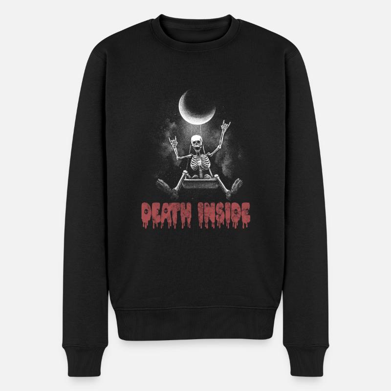 Goth Emo - Pull Premium bio Homme - noir