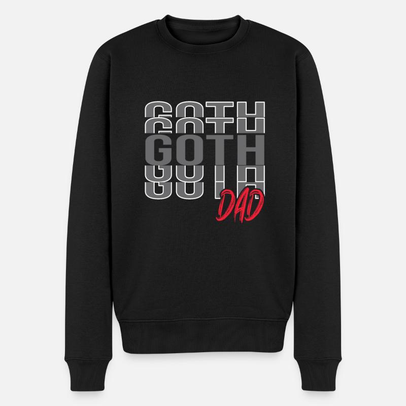 Goth Emo - Pull Premium bio Homme - noir