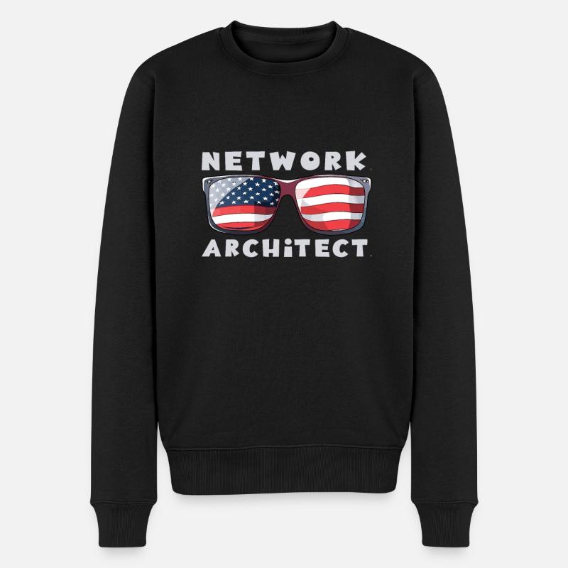 Network Engineer - Männer Premium Bio Pullover - Schwarz