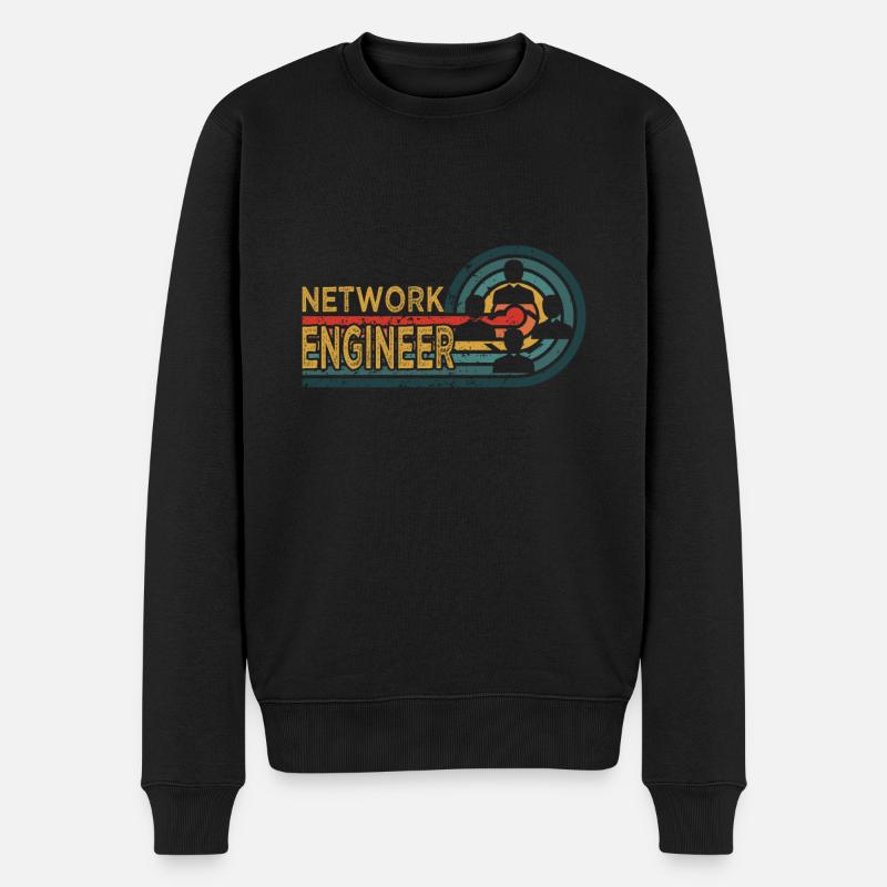 Network Engineer - Männer Premium Bio Pullover - Schwarz