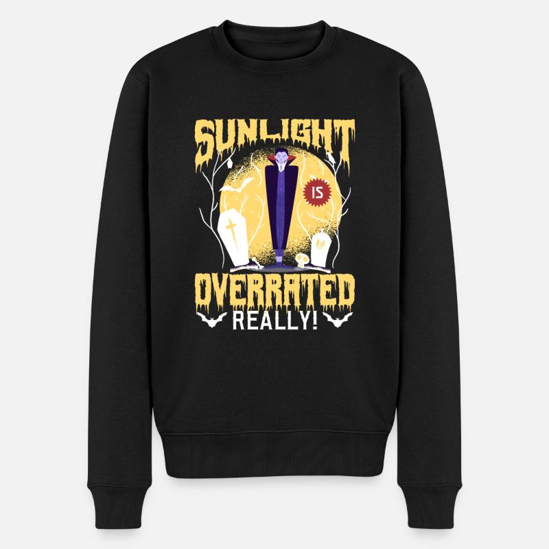 Goth Emo - Pull Premium bio Homme - noir