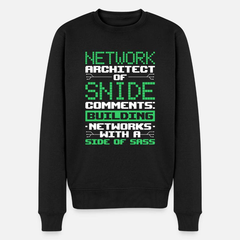 Network Engineer - Männer Premium Bio Pullover - Schwarz