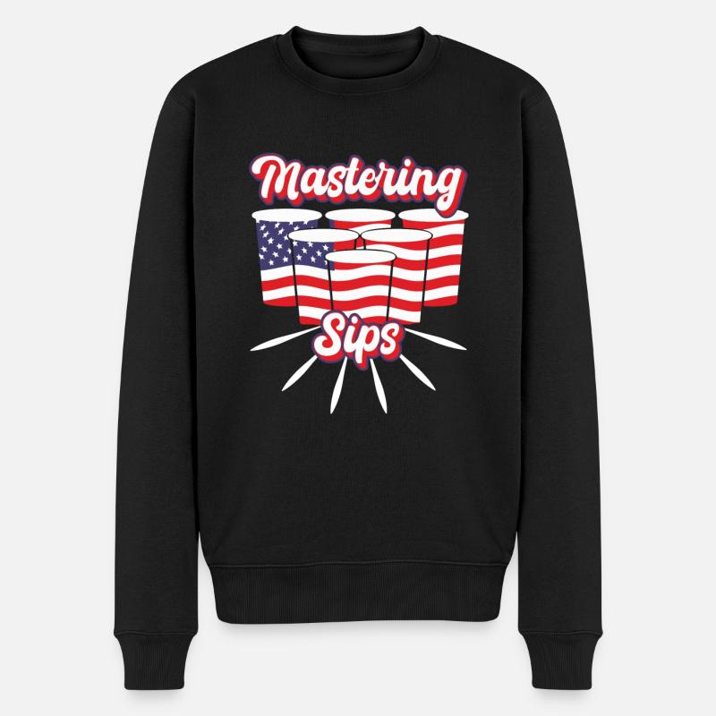 Trinkspiel - Männer Premium Bio Pullover - Schwarz