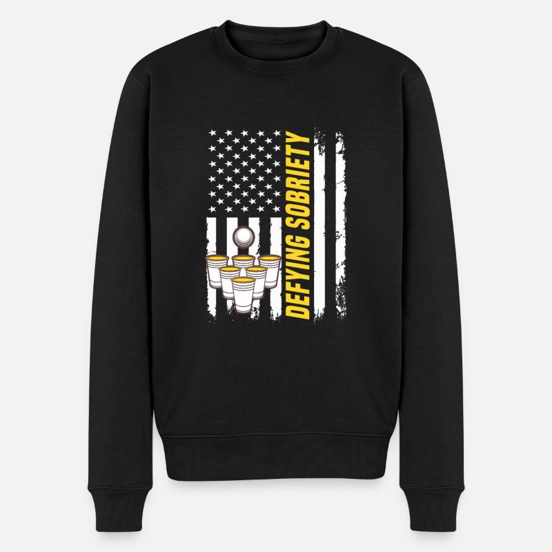 Trinkspiel - Männer Premium Bio Pullover - Schwarz