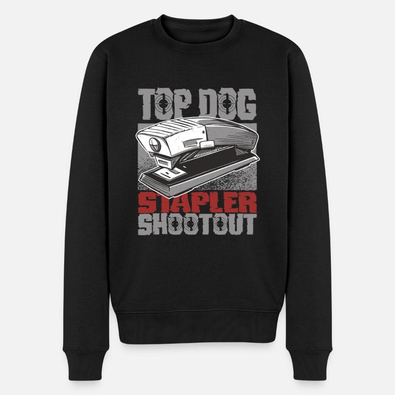 Büro - Männer Premium Bio Pullover - Schwarz